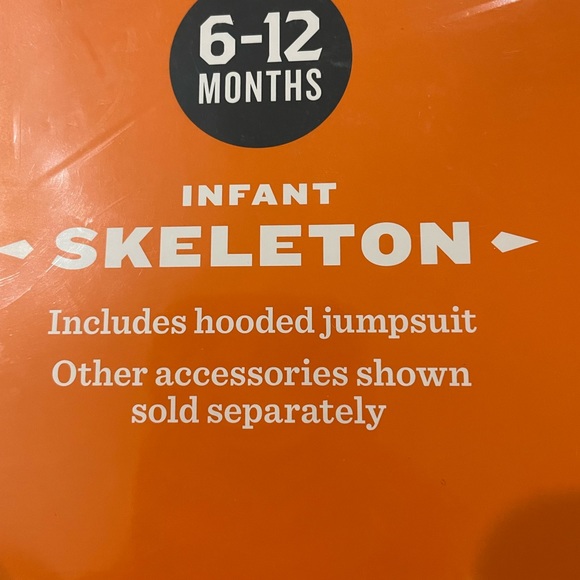 🆕 Infant Skeleton 🎃 Hooded Halloween Jumpsuit, Size 6-12 Months - Picture 5 of 5